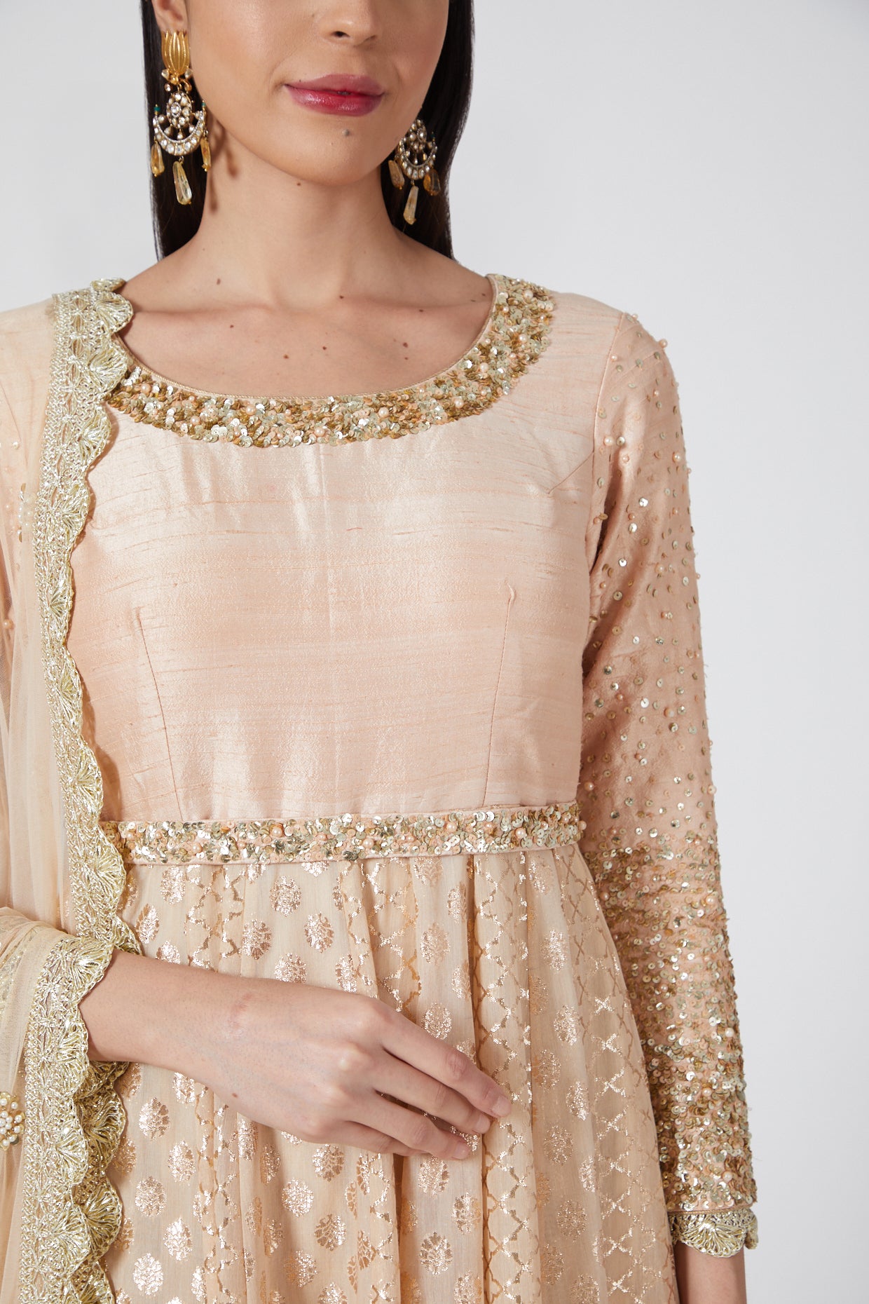 ASH ROSE ANARKALI - Tranquile collection by Priyanka Jain