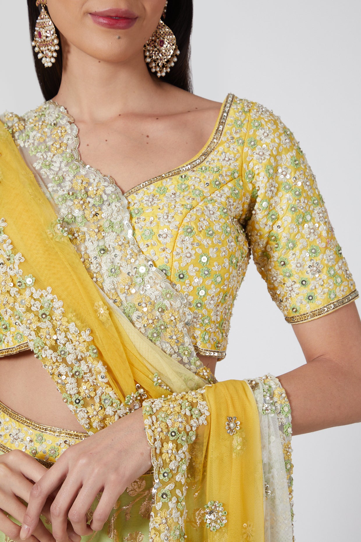CHANDERI OMBRE LEHENGA SET - Tranquile collection by Priyanka Jain