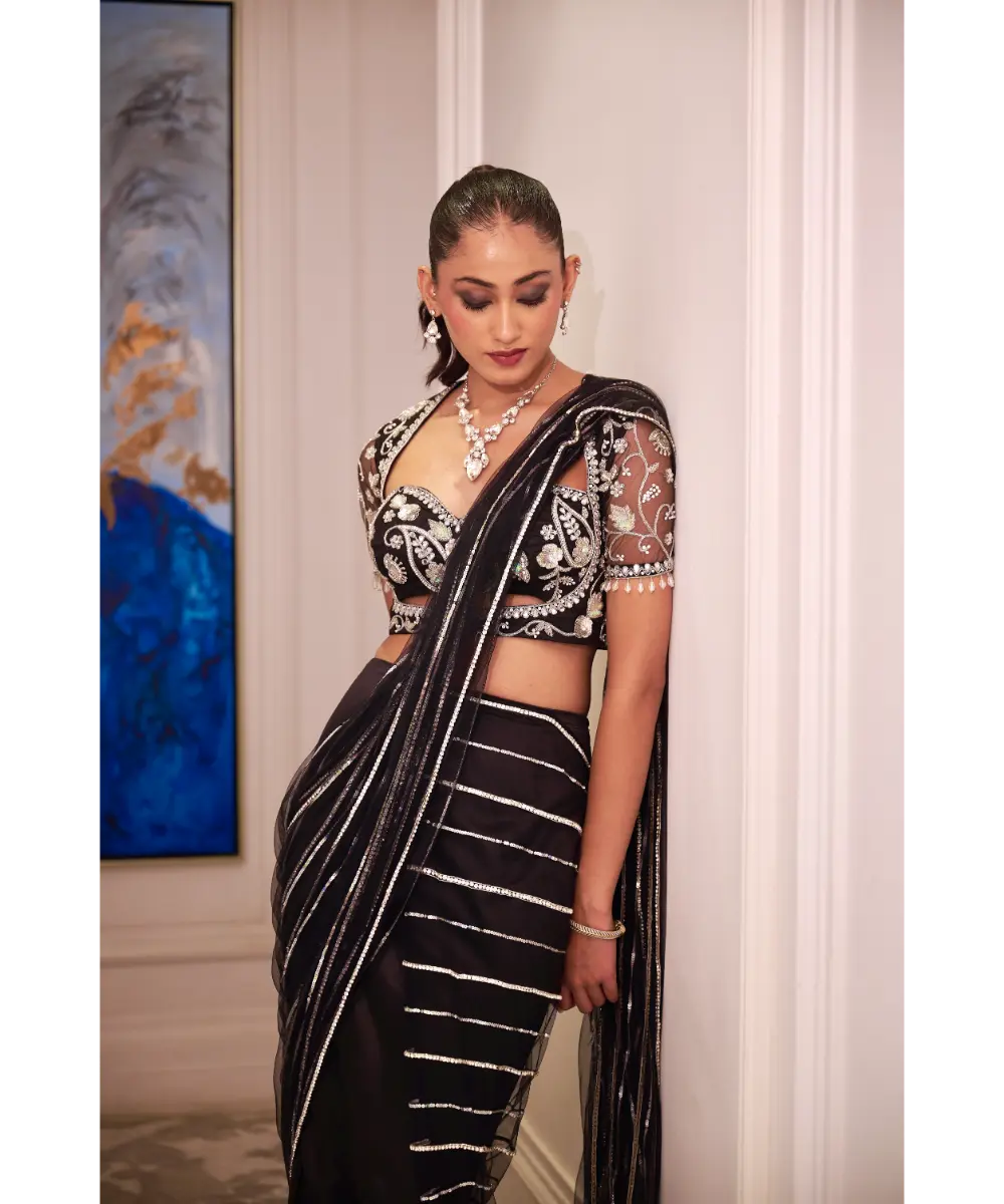RASHIKA SHARMA - Lana Fishtail lehenga saree setT