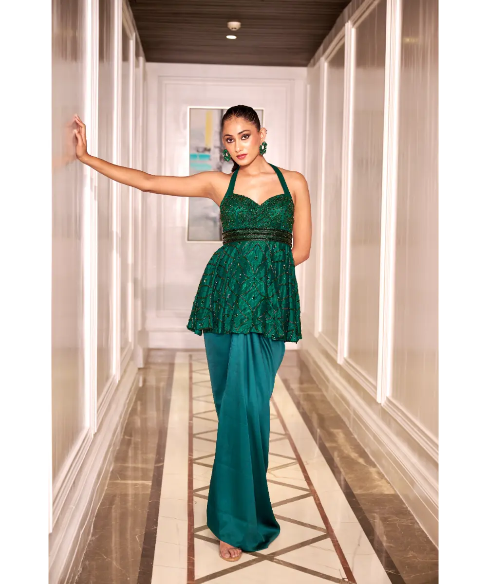 RASHIKA SHARMA - Tira kurta and drape skirt set