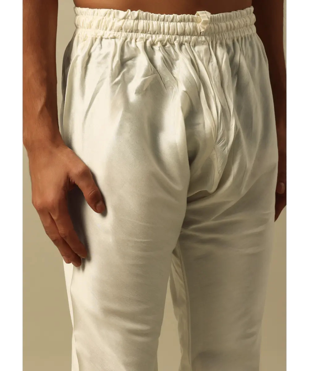 KALKI - Opulent Beige Banarasi Silk Sherwani