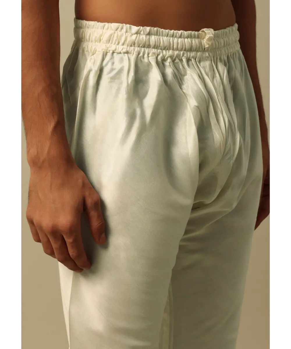 KALKI - Luxurious White Raw Silk Sherwani