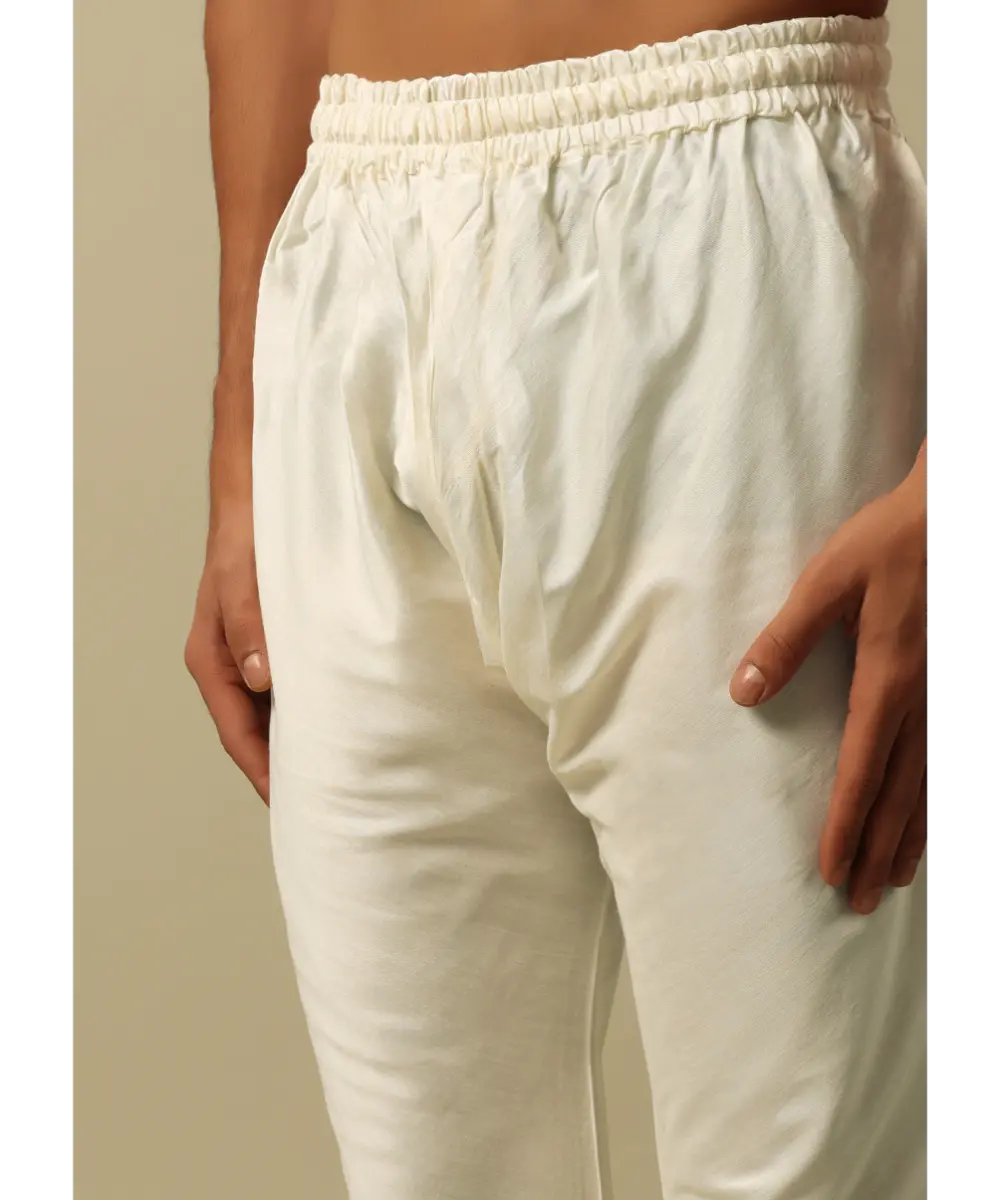 KALKI - Majestic White Raw Silk Sherwani