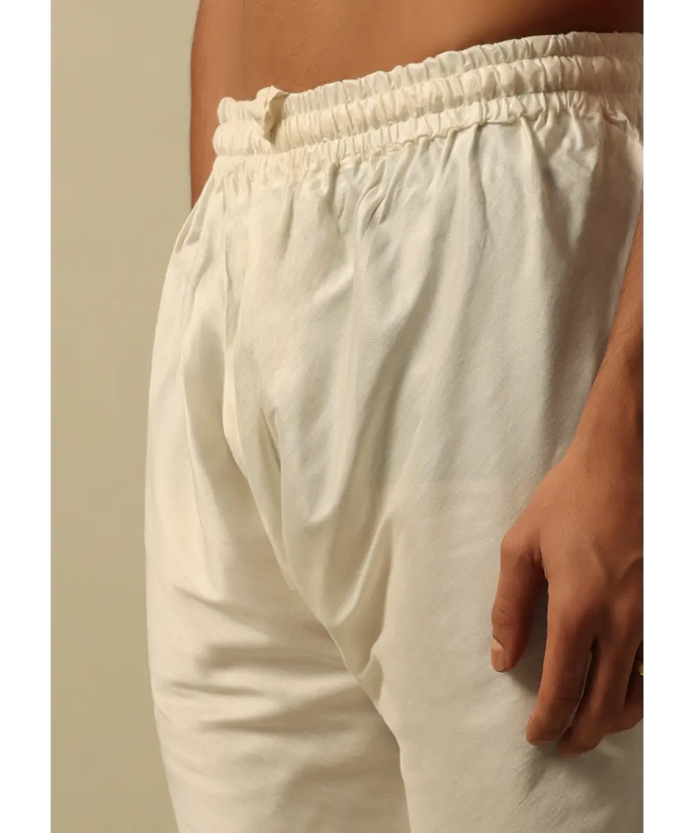 KALKI - Opulent White Raw Silk Sherwani