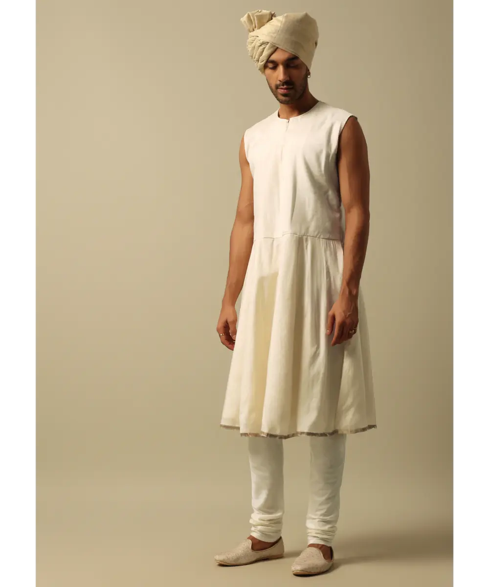 KALKI - White Sherwani with Exquisite Heavy Embroidery