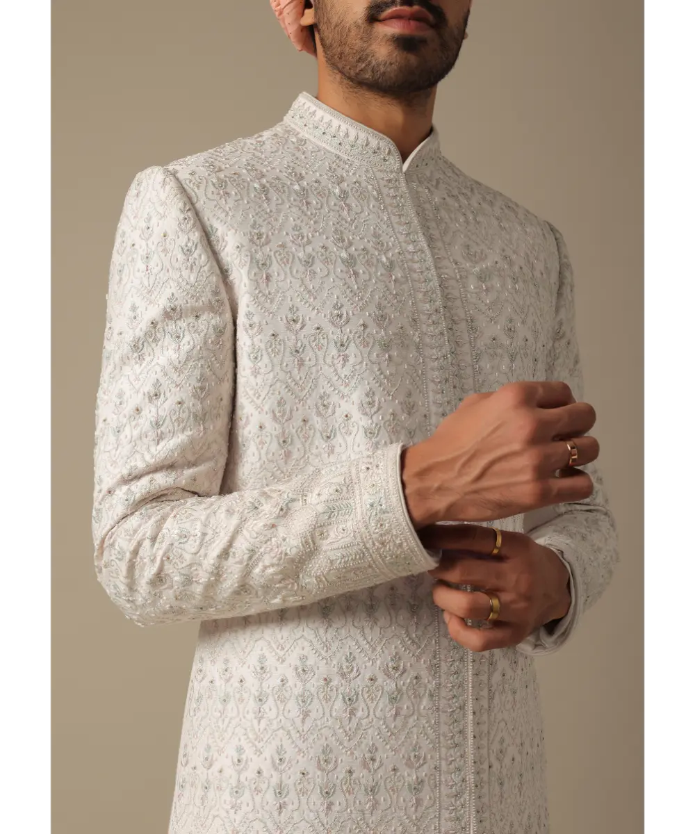 KALKI - Regal Pink Grooms Sherwani Set