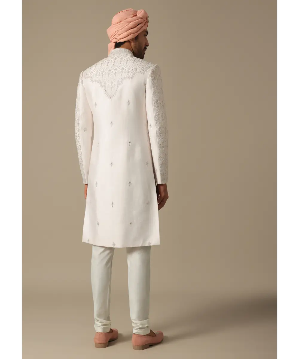 KALKI - Regal Pink Grooms Sherwani Set