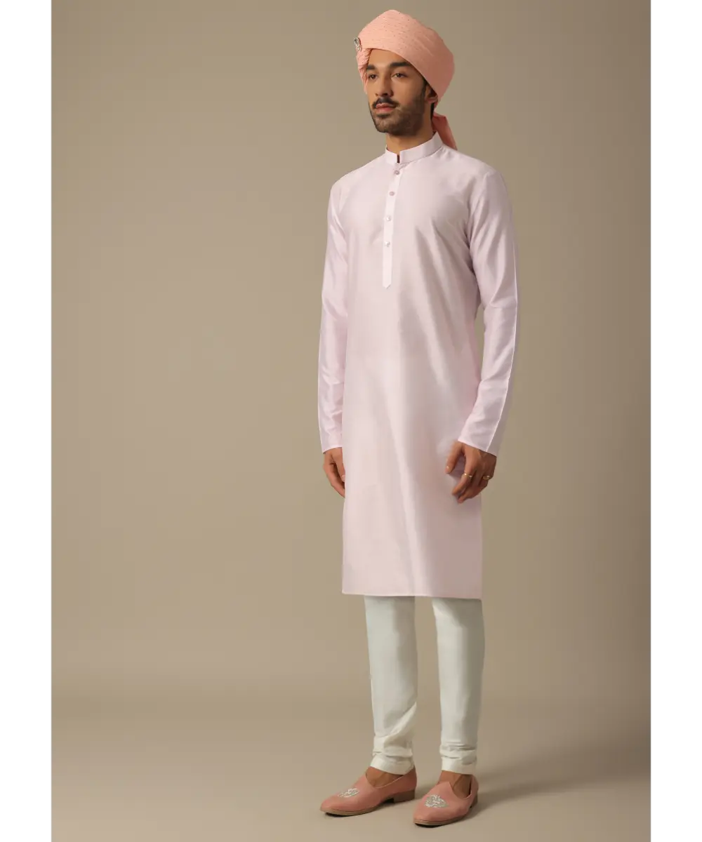 KALKI - Regal Pink Grooms Sherwani Set