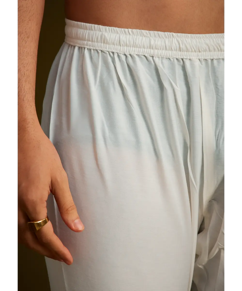 KALKI - Ivory Embroidered Sherwani With Classic Pearl Detailing