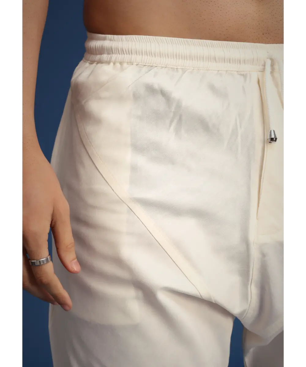 KALKI - Gold Silk Mirror Work Sherwani Set With Dupatta