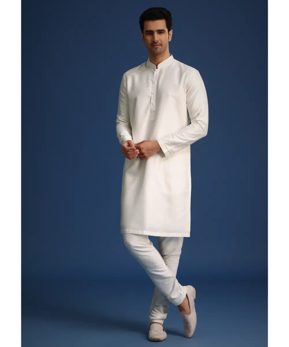 KALKI - Off White Lucknowi Sherwani Set With Sequin Work