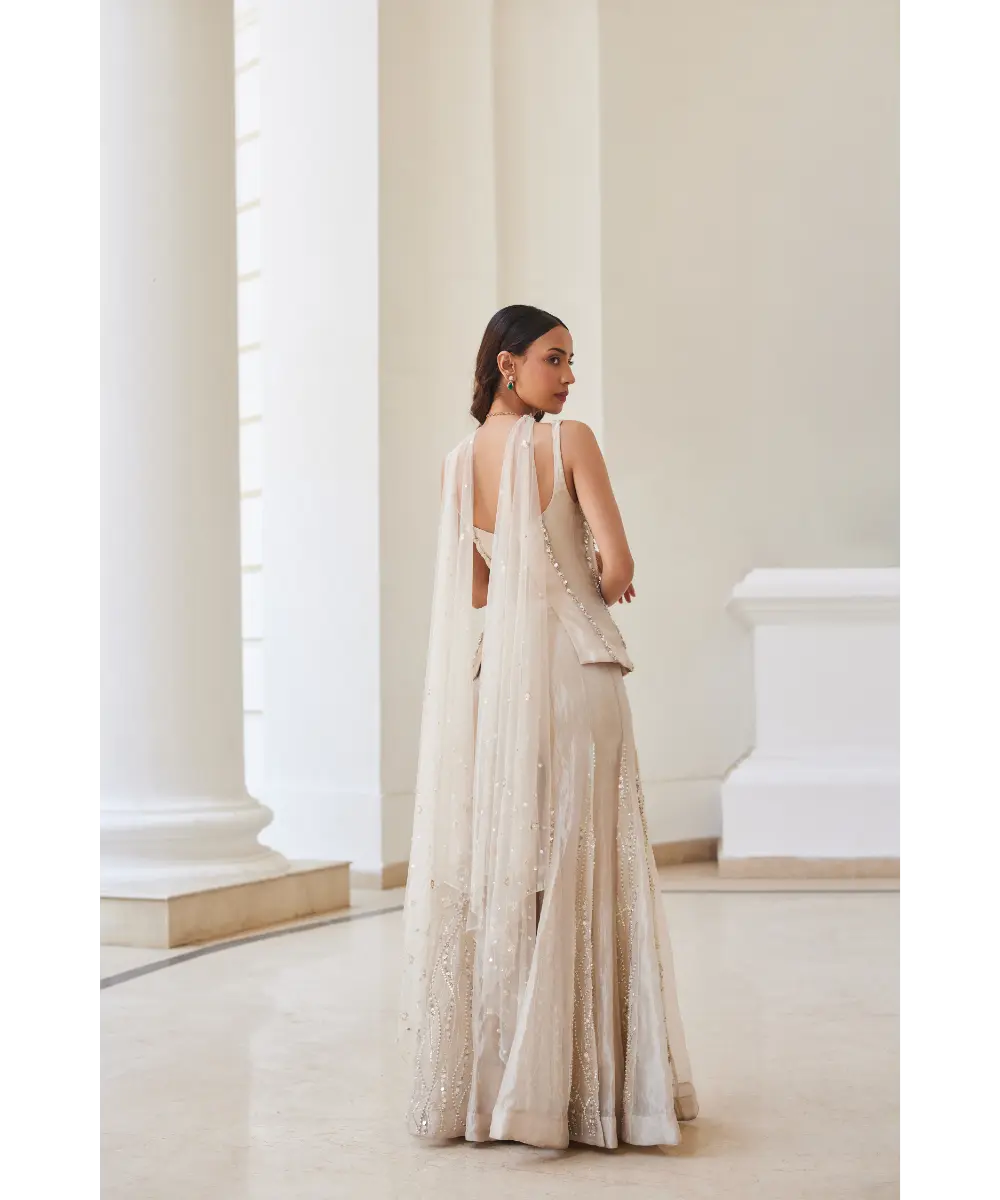 SANYA GULATI - Tissue Sharara and Corset Set