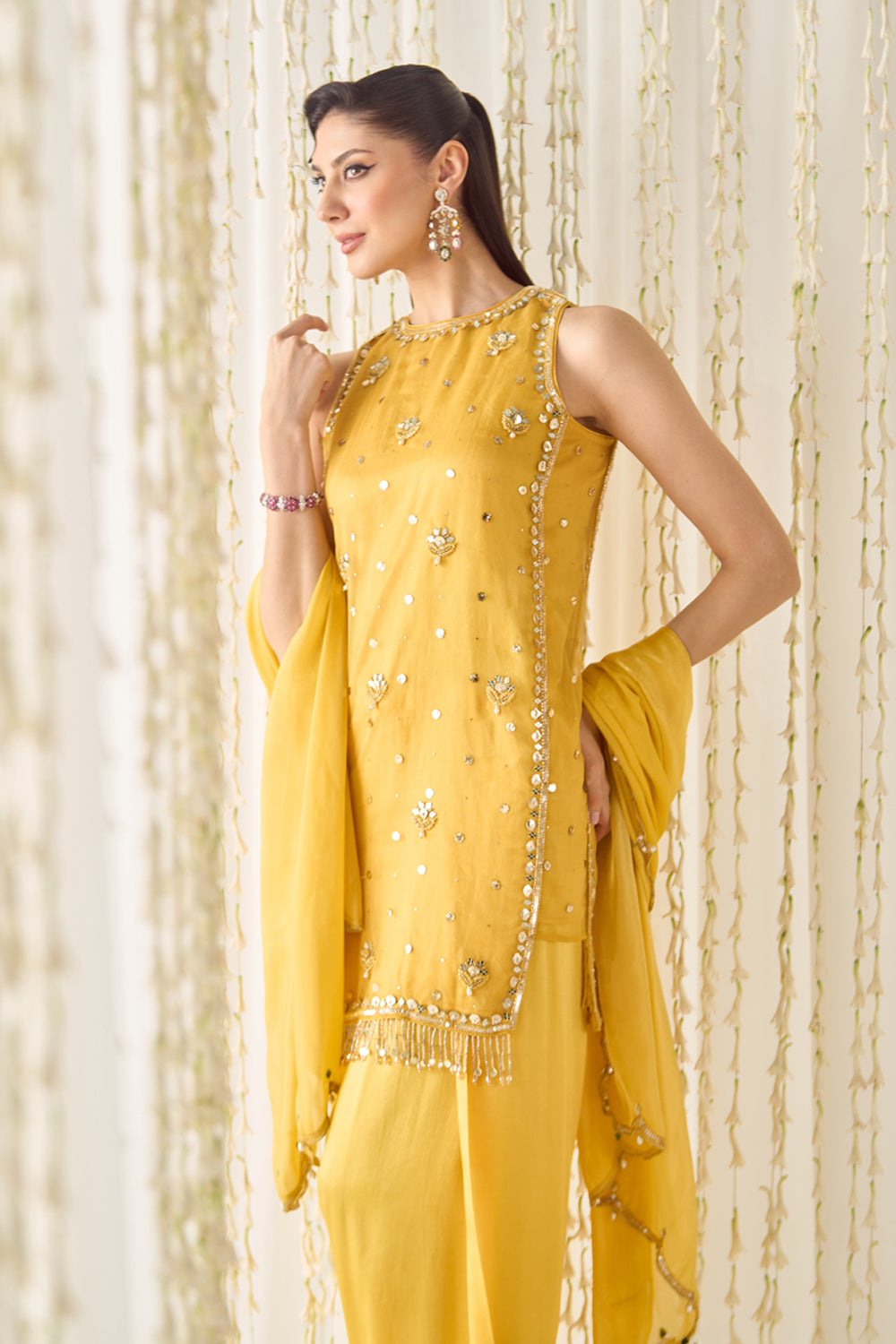 Sanya Gulati - Mustard Kurta With Farsi Salwar Set from Jawaani Janeman