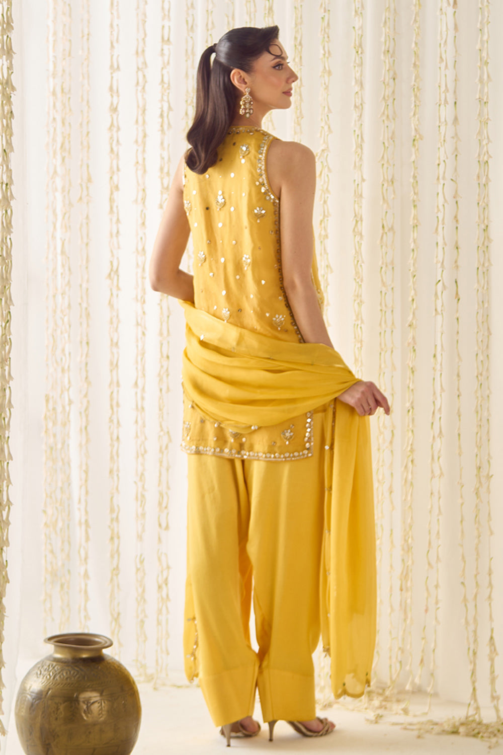 Sanya Gulati - Mustard Kurta With Farsi Salwar Set from Jawaani Janeman