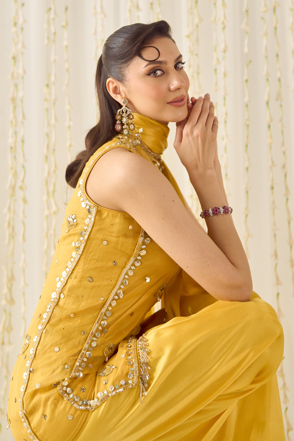 Sanya Gulati - Mustard Kurta With Farsi Salwar Set from Jawaani Janeman