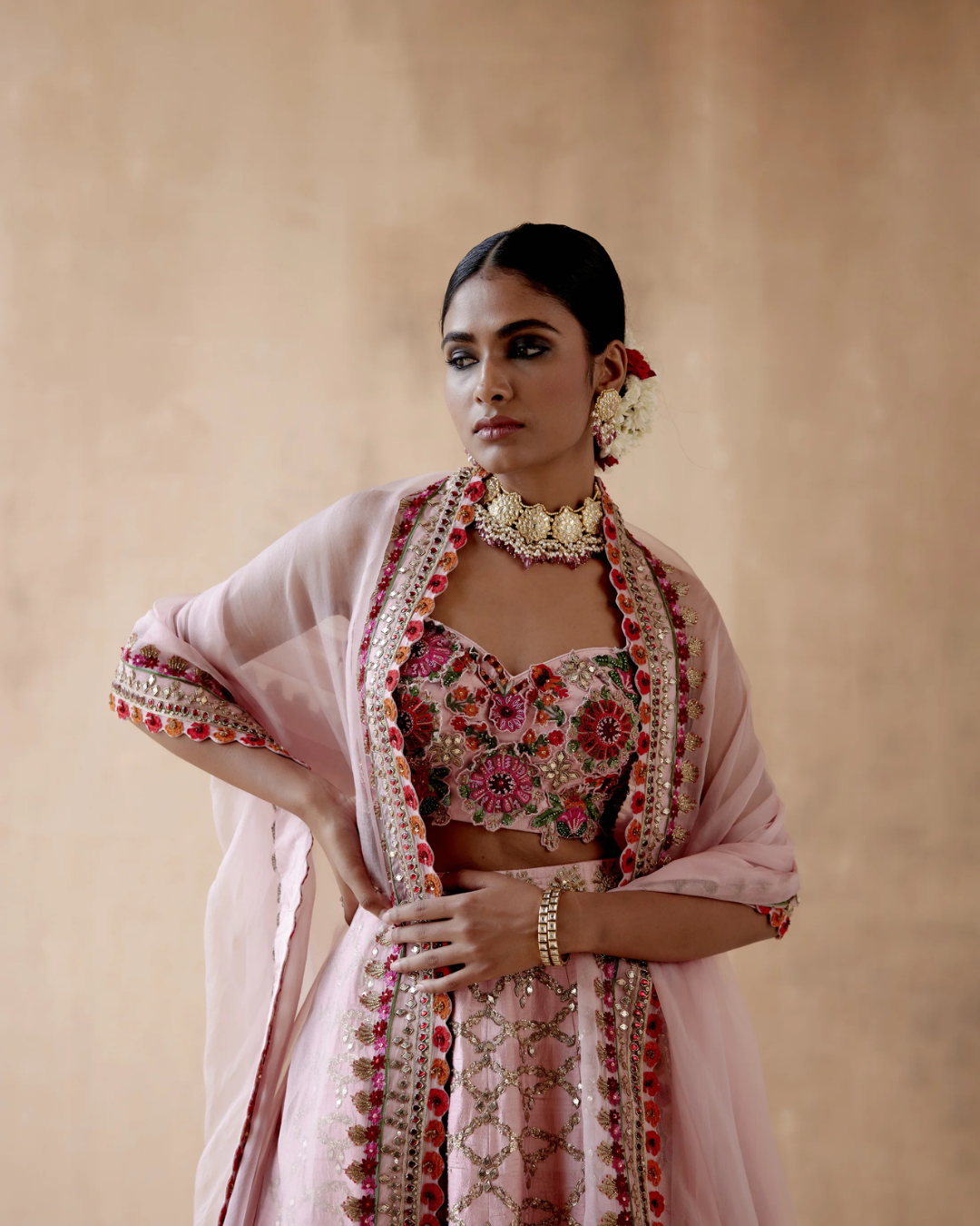 Aman Takyar - Light Pink Lehenga Set From Albeli