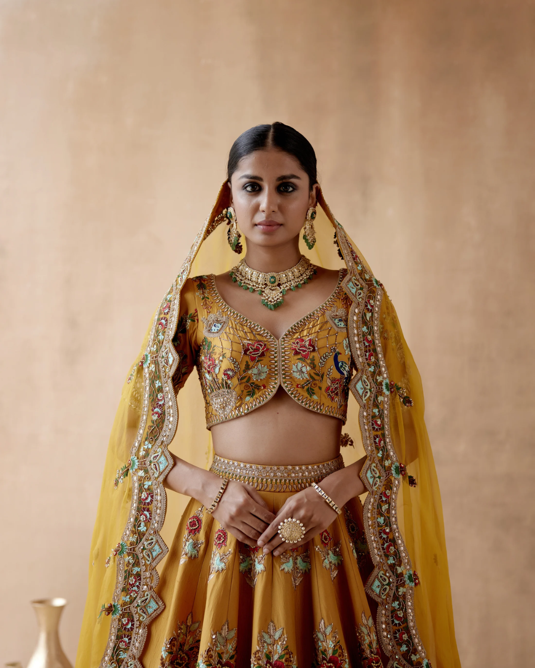 Aman Takyar - Mustard Lehenga Set From Albeli