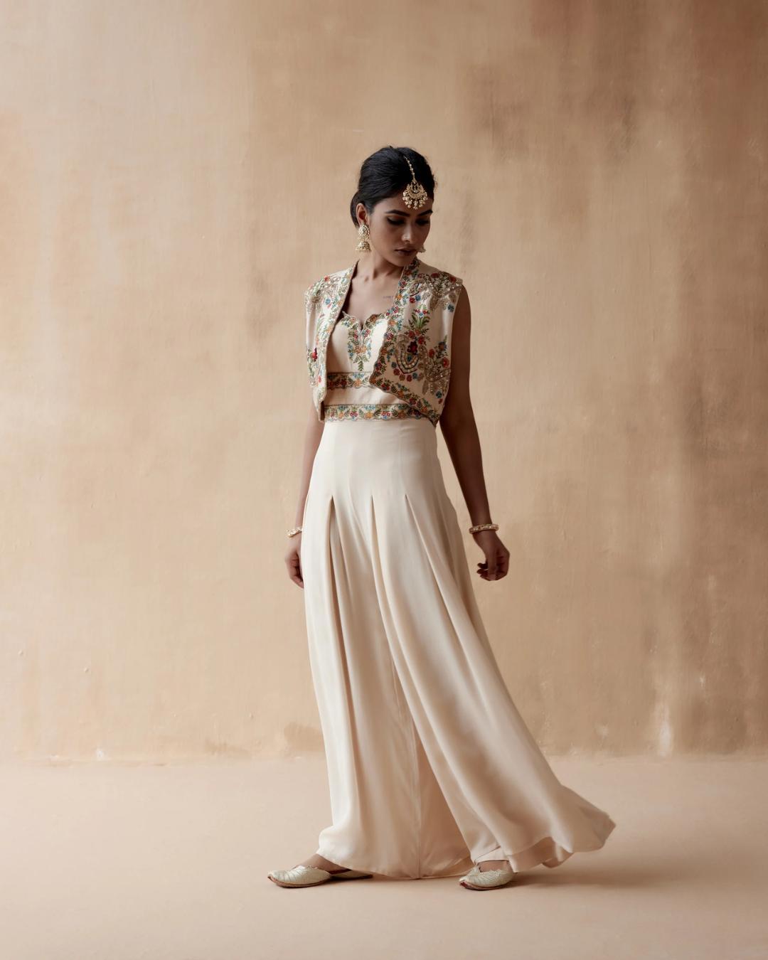 Aman Takyar - Ivory Jumpsuit & Jacket Set From Albeli
