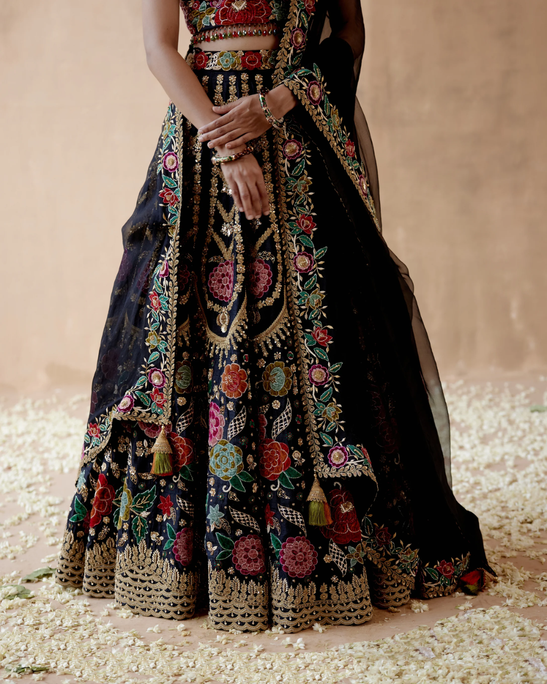 Aman Takyar - Black Lehenga Set From Albeli