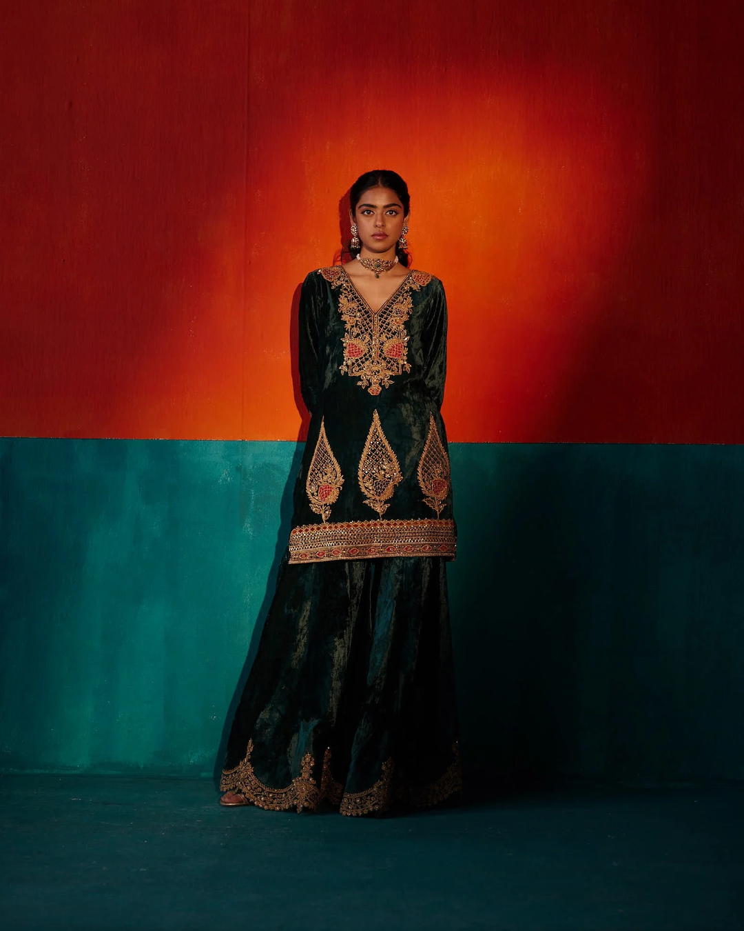 Aman Takyar - Castleton Green Kurta Set From Kasmira