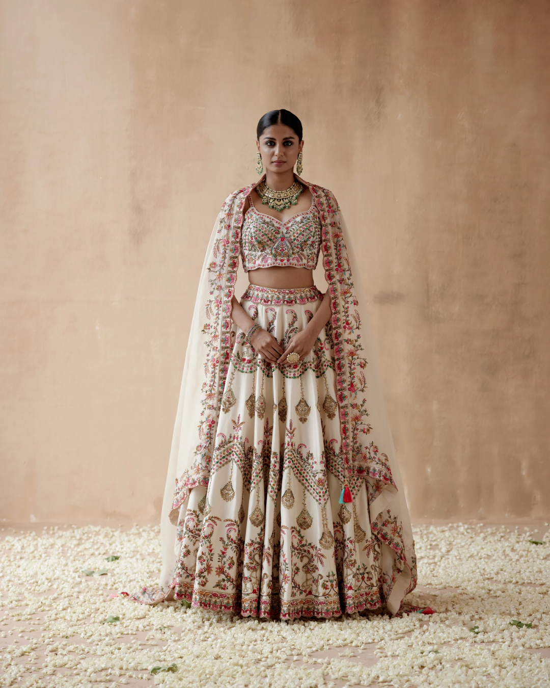 Aman Takyar - Ivory Lehenga Set From Albeli