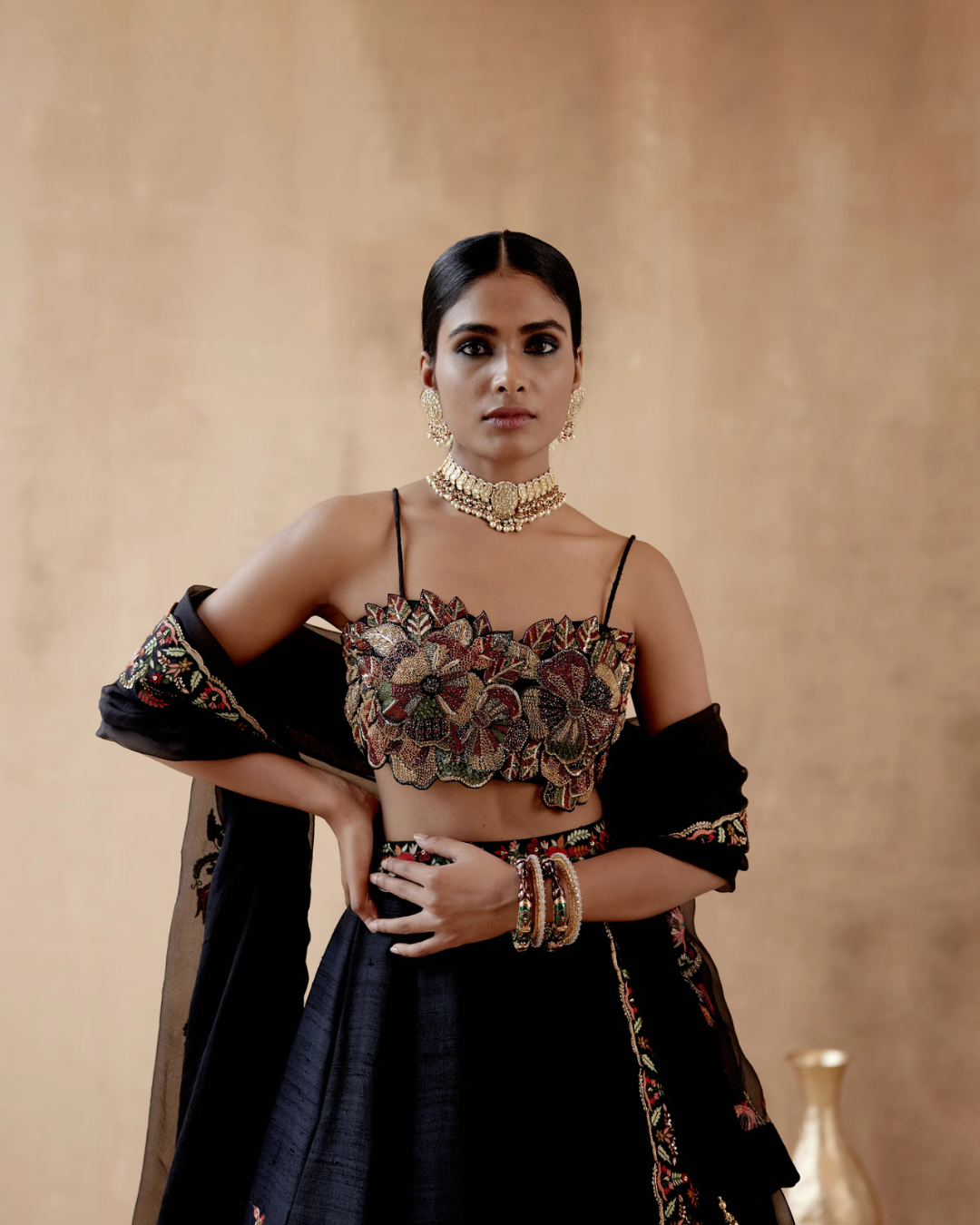 Aman Takyar - Black Lehenga Set From Albeli