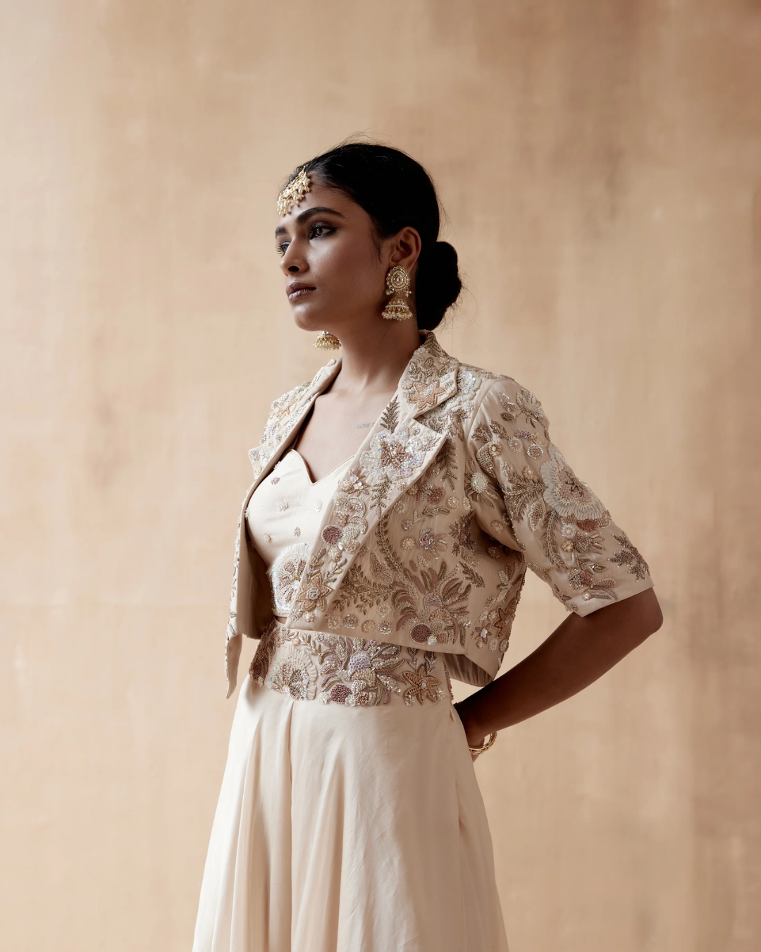Aman Takyar - Ivory Jacket Set From Albeli