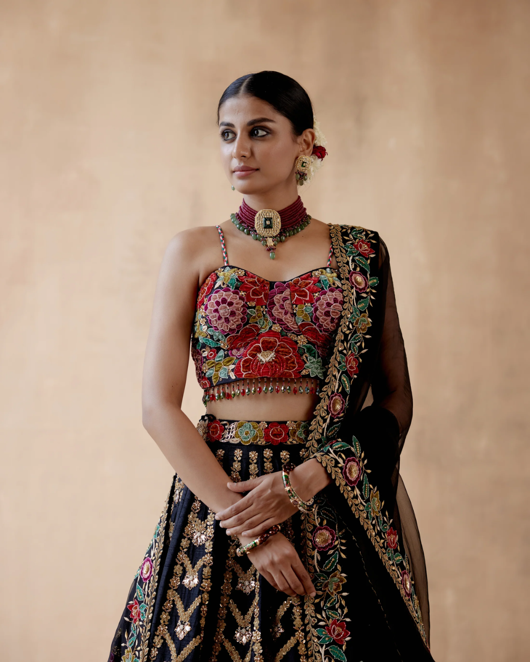 Aman Takyar - Black Lehenga Set From Albeli