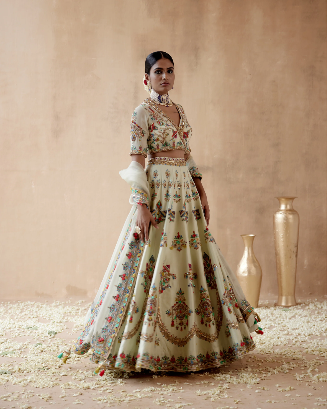 Aman Takyar - Mint Green Lehenga Set From Albeli