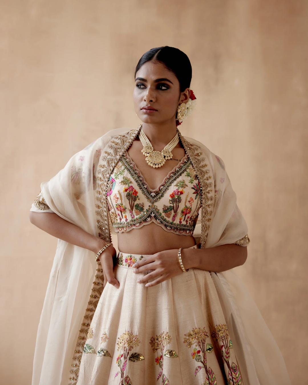 Aman Takyar - Ivory Lehenga Set From Albeli