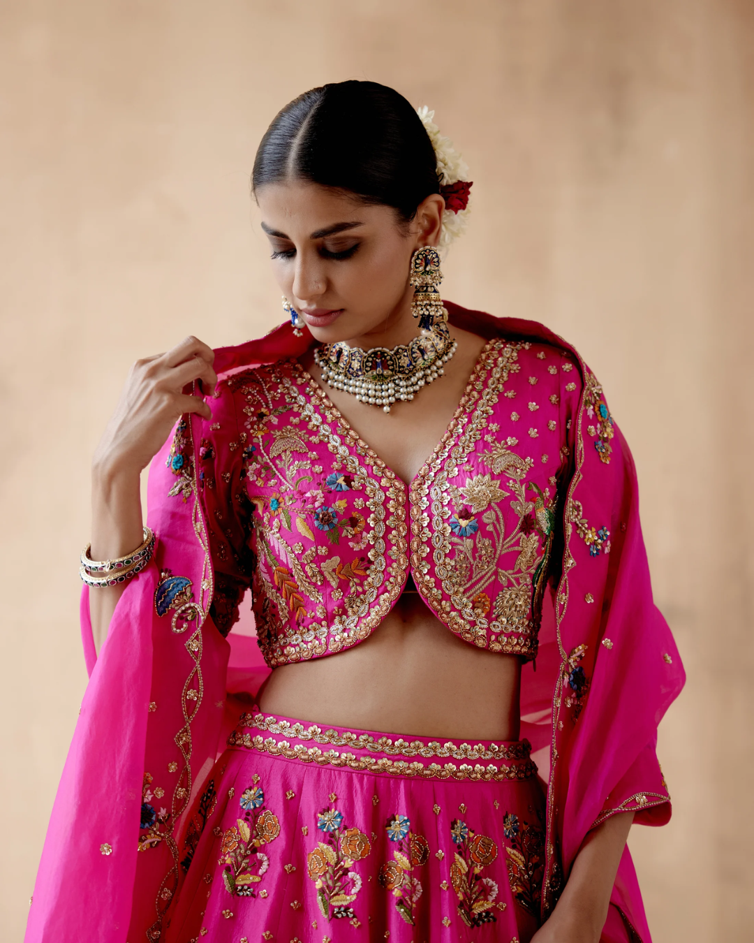 Aman Takyar - Fuchsia Lehenga Set From Albeli