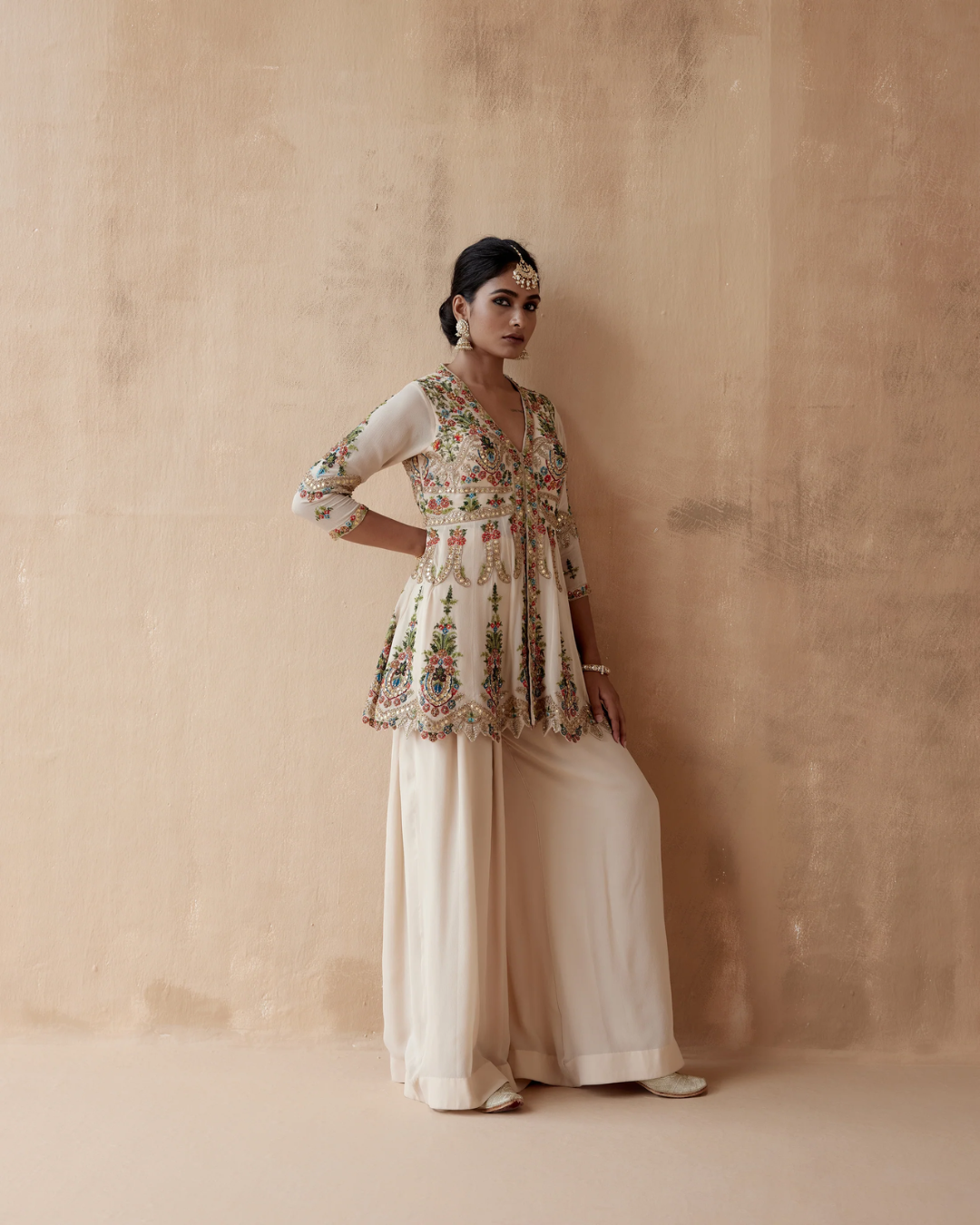 Aman Takyar - Ivory Sharara Set From Albeli