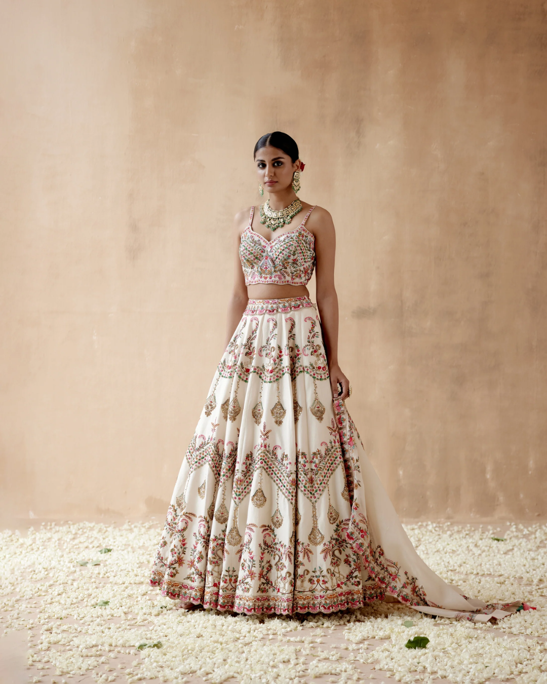 Aman Takyar - Ivory Lehenga Set From Albeli
