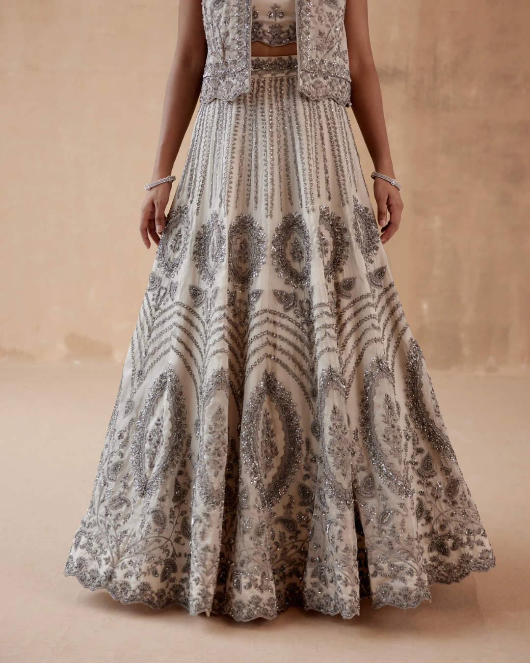 Aman Takyar - Grey Lehenga Set From Albeli