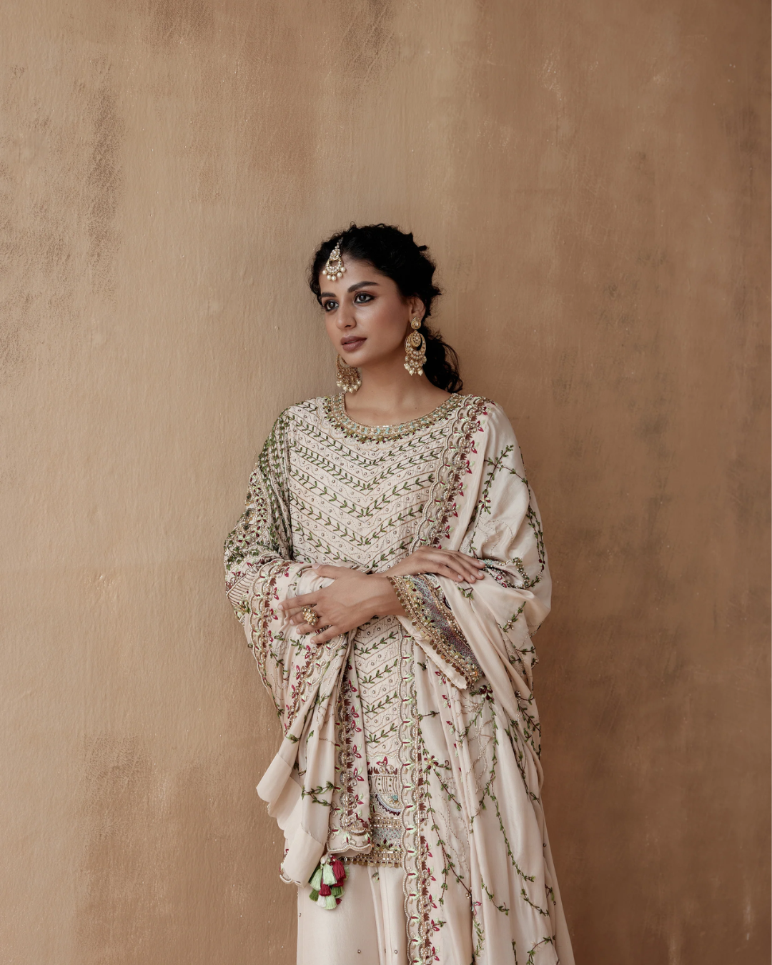 Aman Takyar - Ivory Tunic & Sharara Set From Albeli