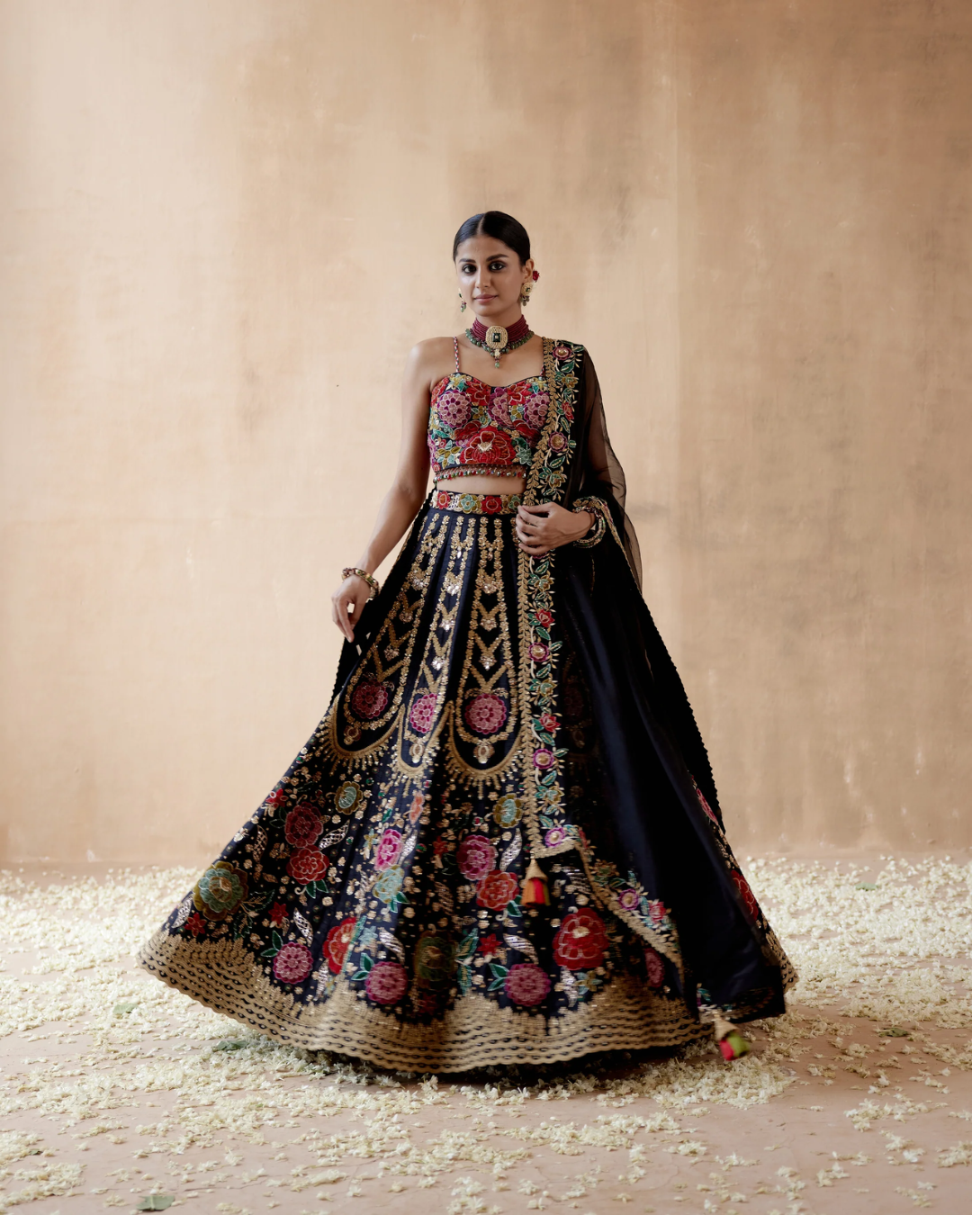 Aman Takyar - Black Lehenga Set From Albeli