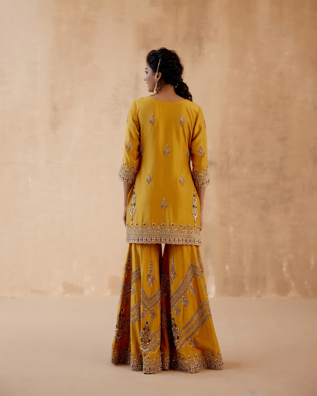 Aman Takyar - Mustard Sharara Set From Albeli