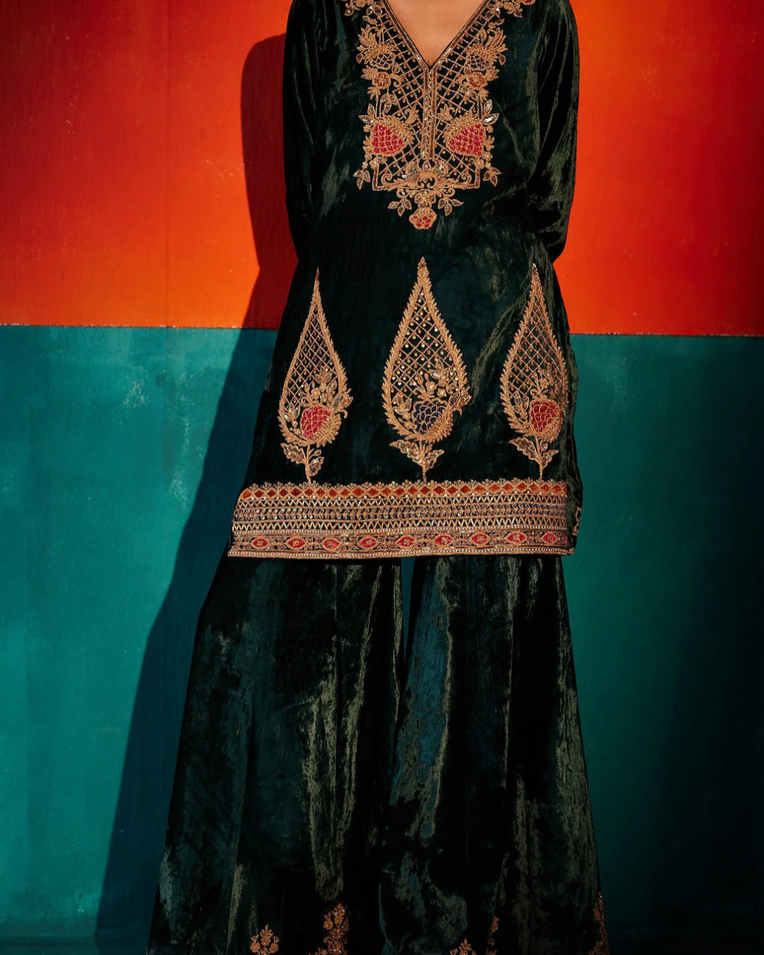Aman Takyar - Castleton Green Kurta Set From Kasmira