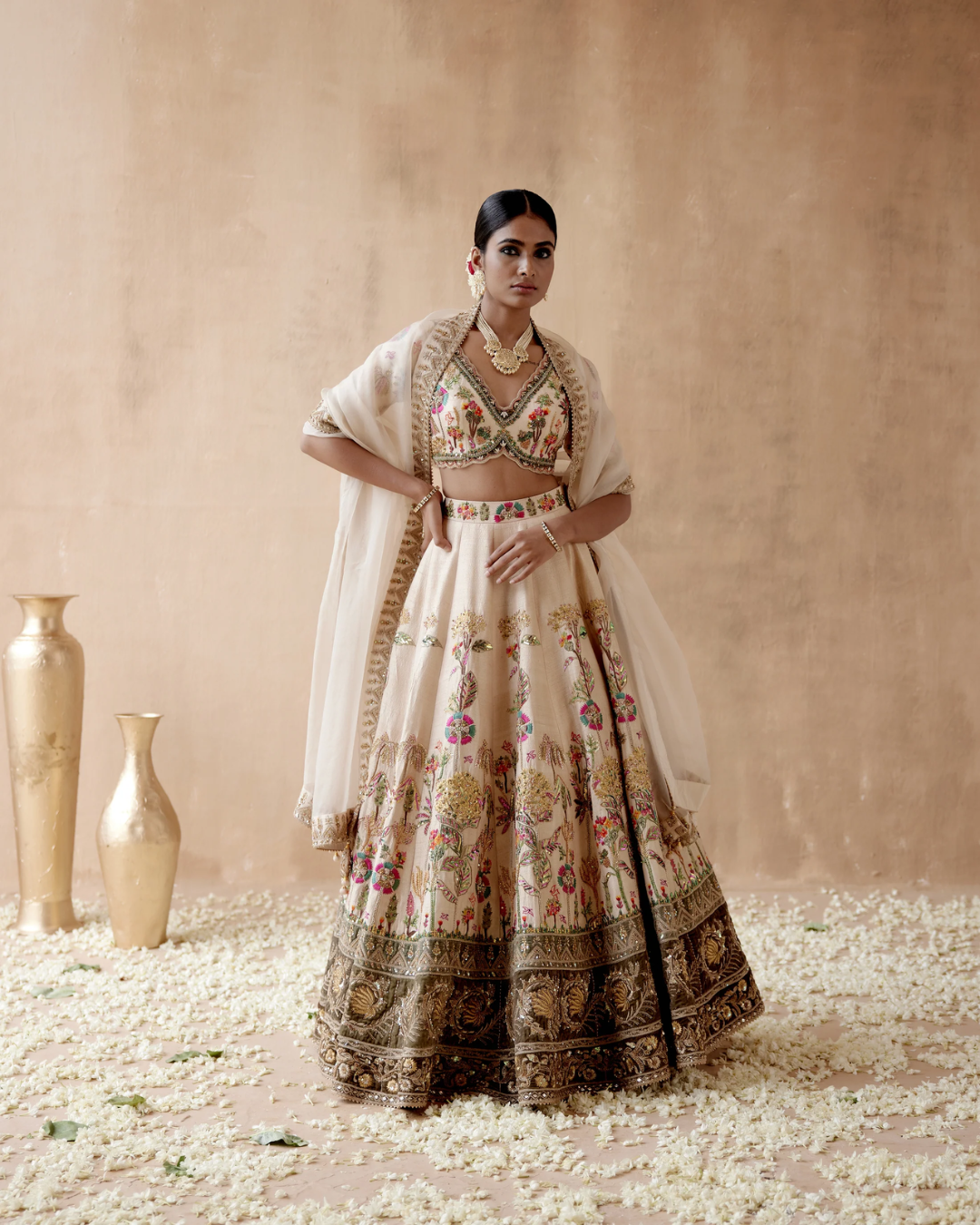 Aman Takyar - Ivory Lehenga Set From Albeli