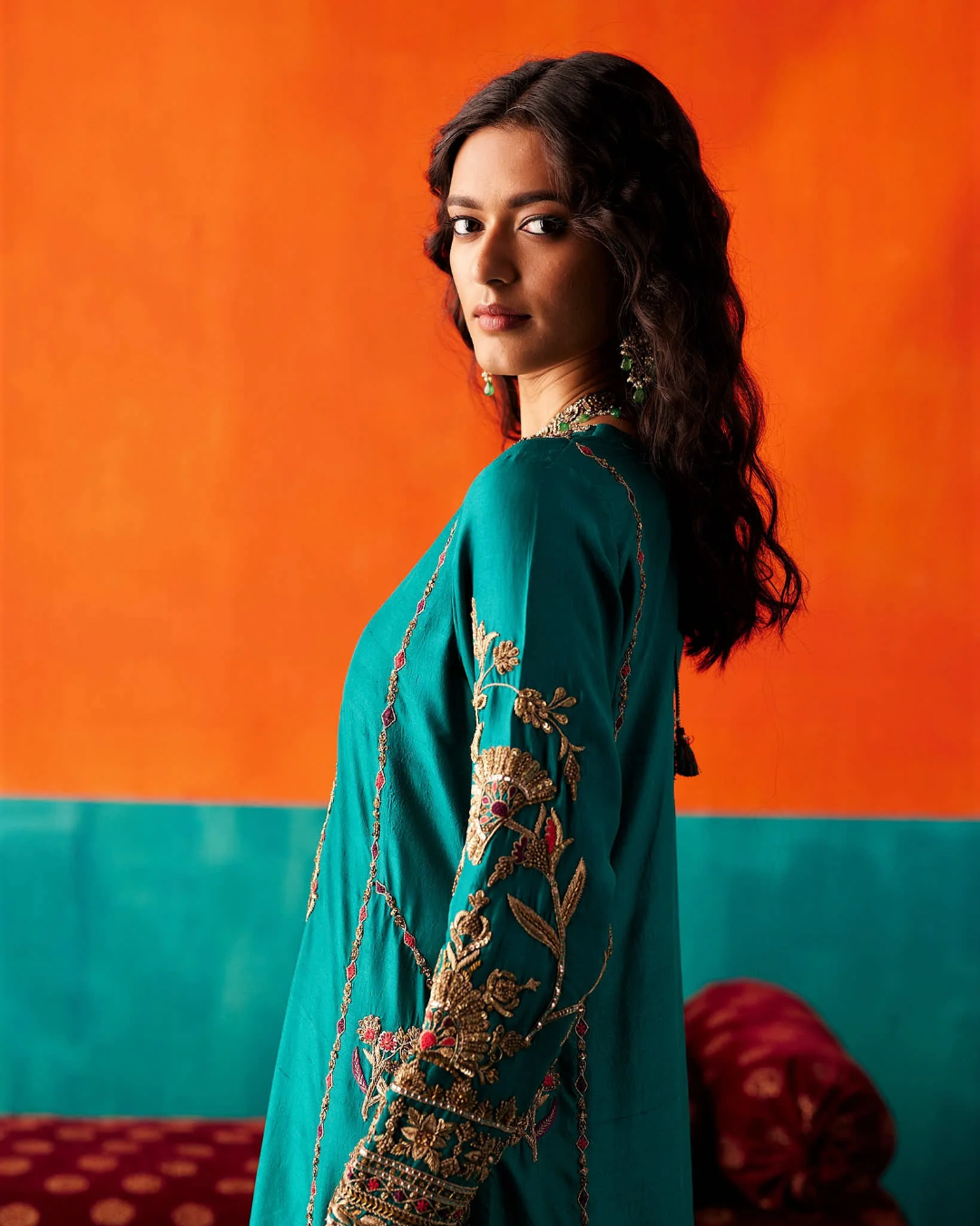Aman Takyar - Castleton Green Kurta From Kasmira