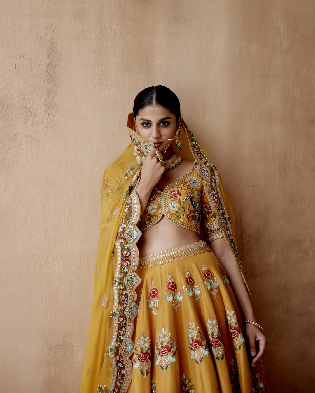 Aman Takyar - Mustard Lehenga Set From Albeli