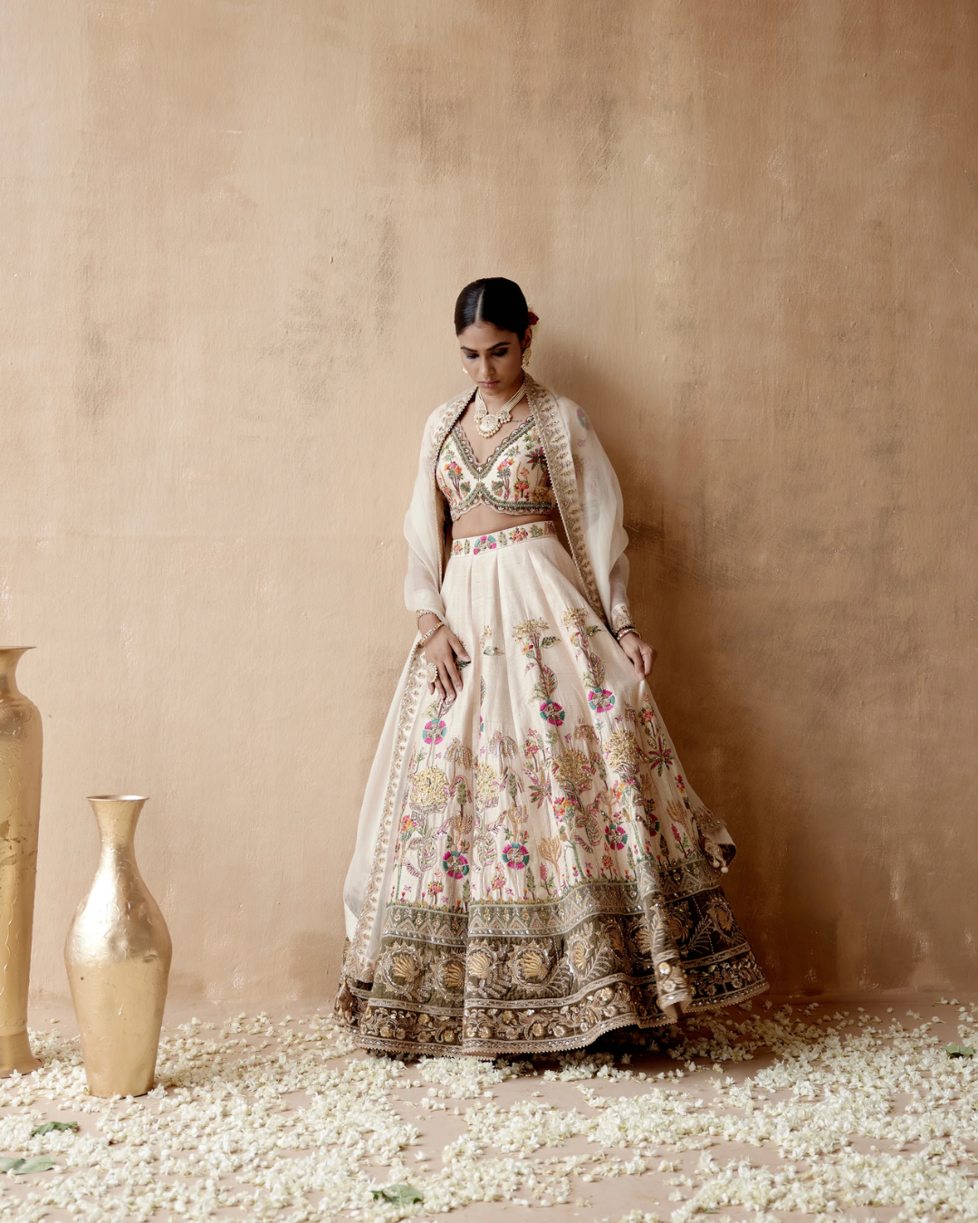 Aman Takyar - Ivory Lehenga Set From Albeli