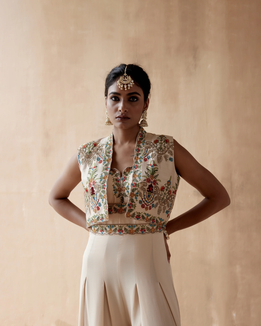 Aman Takyar - Ivory Jumpsuit & Jacket Set From Albeli