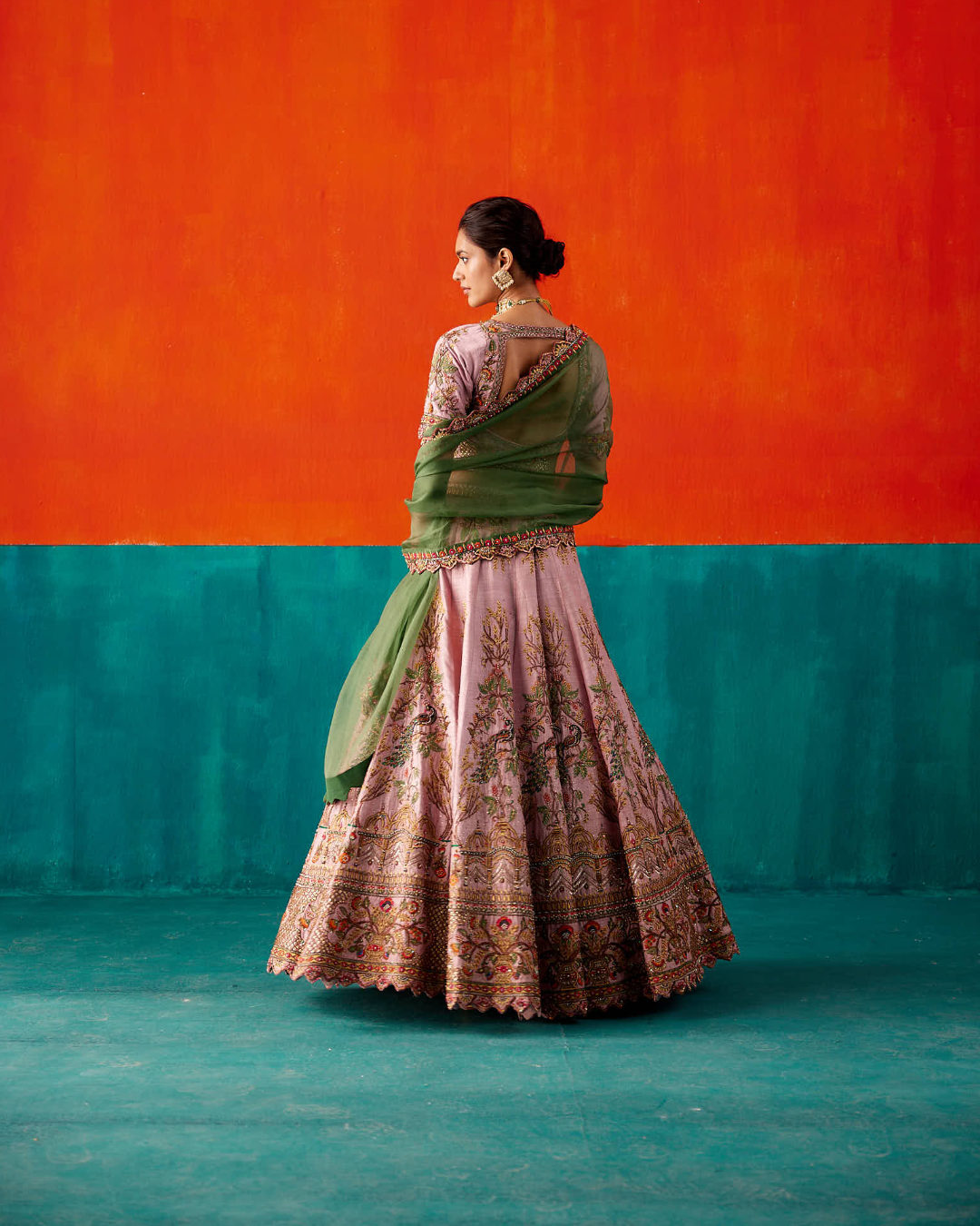 Aman Takyar - Light Rose Lehenga Set From Kasmira
