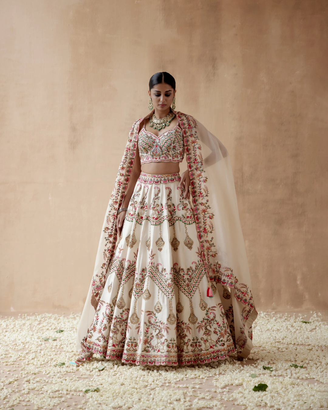 Aman Takyar - Ivory Lehenga Set From Albeli