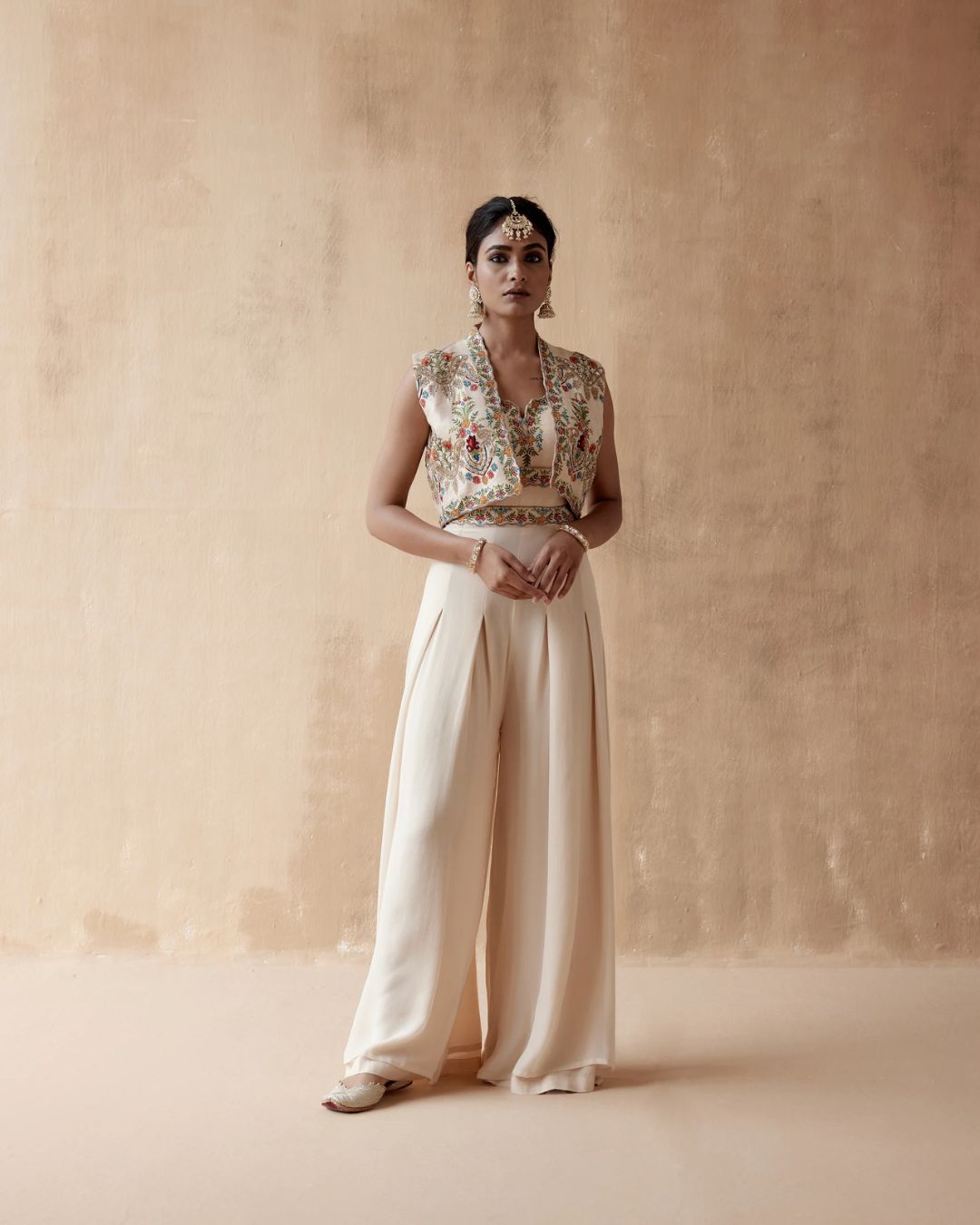 Aman Takyar - Ivory Jumpsuit & Jacket Set From Albeli