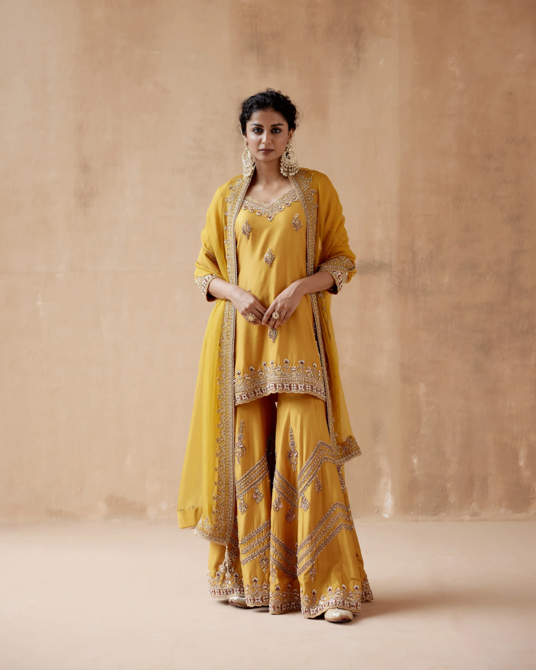 Aman Takyar - Mustard Sharara Set From Albeli