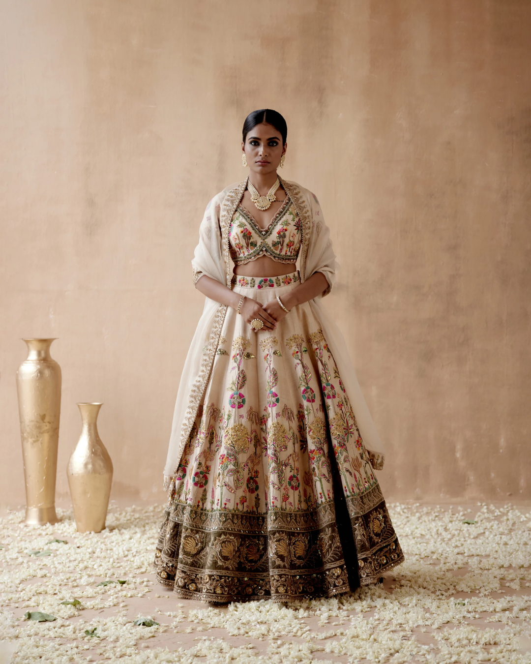 Aman Takyar - Ivory Lehenga Set From Albeli