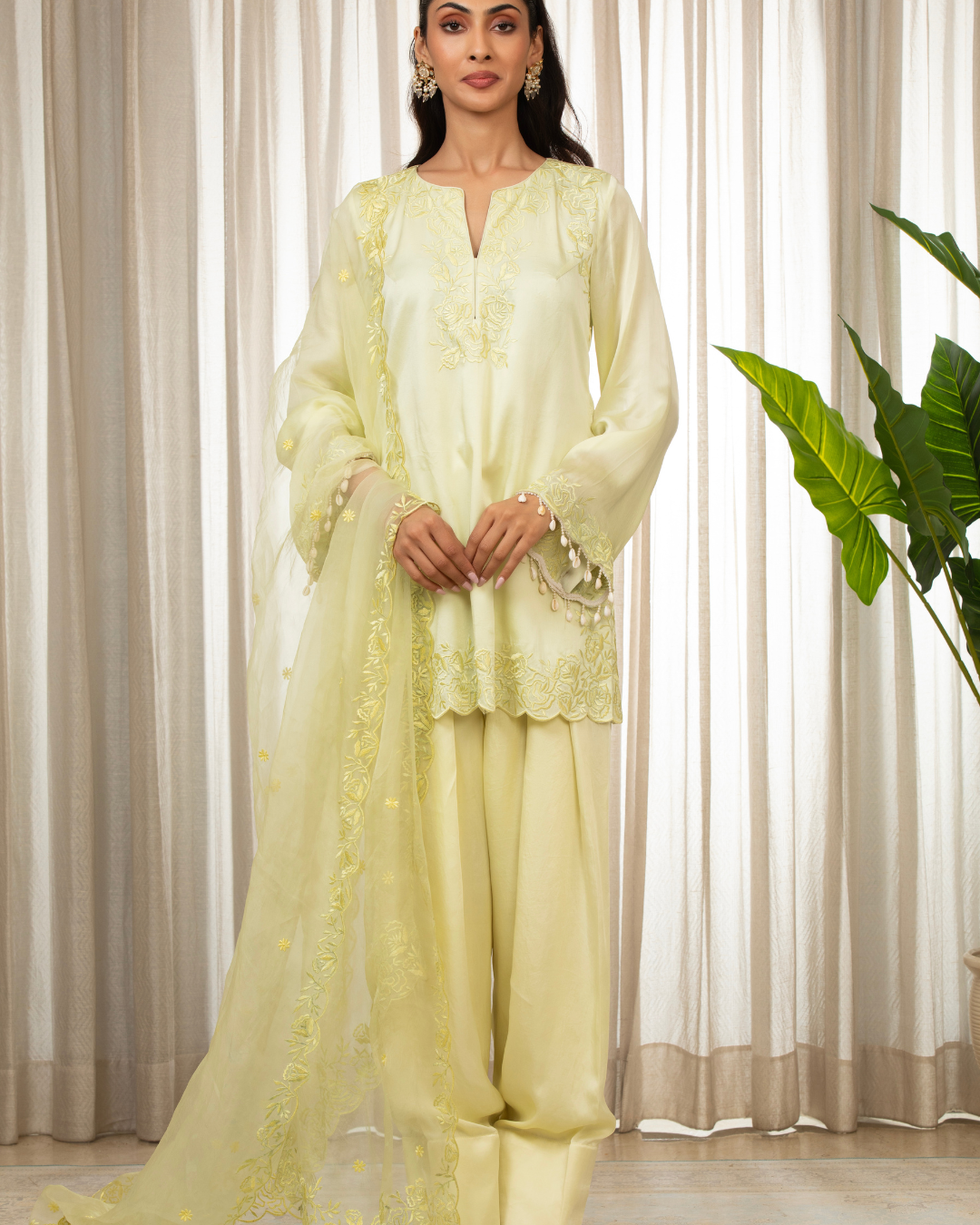Esha Koul - Butter Yellow Richa Set