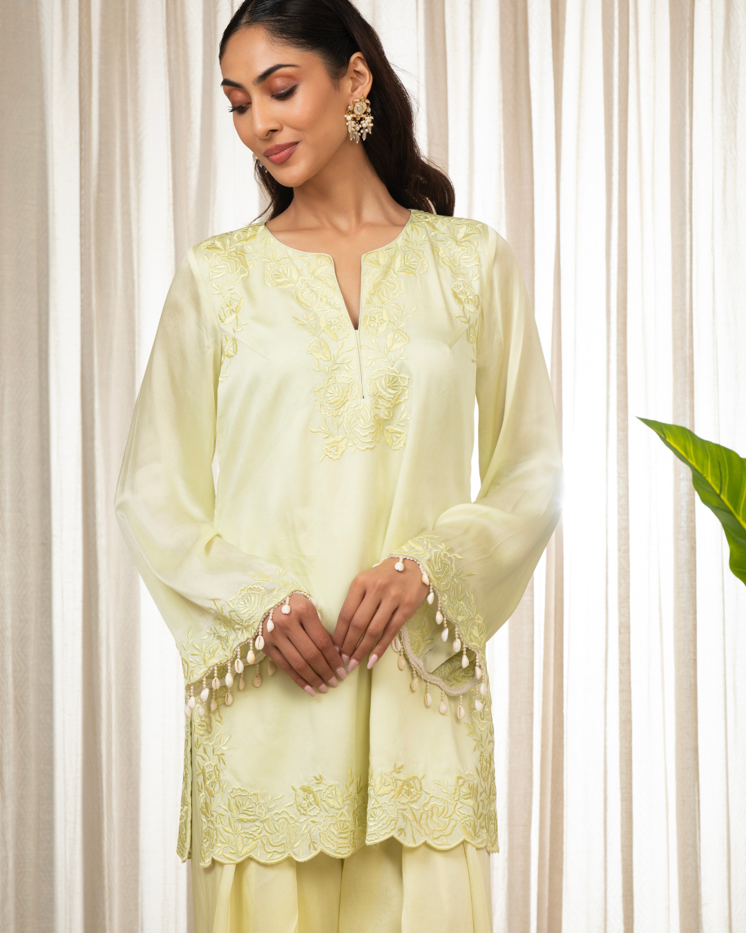 Esha Koul - Butter Yellow Richa Set